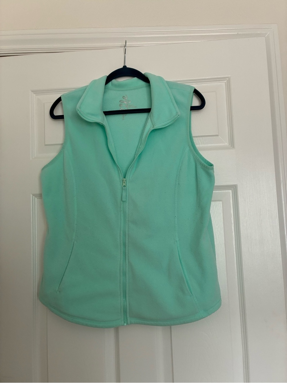 made for life Mint Green Fleece Zip Vest